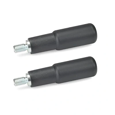Imagen de Ganter Normelemente GN 798 KT 24 M10 Manijas cilíndricas giratorias Eje de acero galvanizado, Negro mate, Anschlussgewinde d2: Länge l: 74mm, Set 2 Piezas