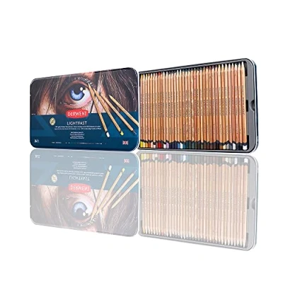 Imagen de Derwent Lightfast Pencils Juego de 36 Lápices Colores a Base Aceite 100% Resistente la Luz en 1 Caja Metálica
