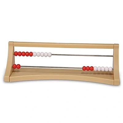 Imagen de Learning Resources Rekenrek de 2 filas, ábaco madera sensorial para niños, actividades matemáticas, sentido numérico, suma, resta, suministros aprendizaje el hogar