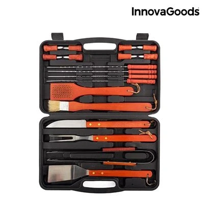 Imagen de InnovaGoods® Maletín Barbacoa 18 Piezas, maletin Accesorios Barbacoa, Set de para Unisex.