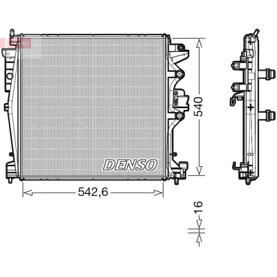 Imagen de DENSO DRM01004 Radiador, refrigeración del motor 542 540 16
