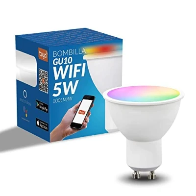 Imagen de M Ledme Bombilla LED Inteligente WiFi GU10, sin necesidad de Hub, [Smarthome], Regulable, 5W 500LM, RGB &amp; 2700K 6500K blanco frío a cálido, compatible con Alexa/Google Home/SiriHome/Siri, LM7140