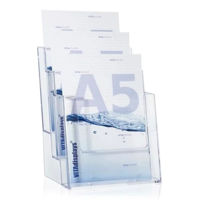 Imagen de taymar Soporte para folletos, color transparente 3 Fächer