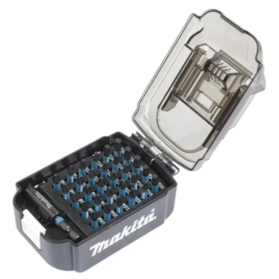 Imagen de Makita E 03084 Juego de 31 piezas impacto negro en una caja con forma batería