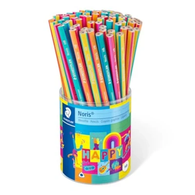 Imagen de STAEDTLER Noris Happy 118 KP72HA lápices triangulares (dureza HB, 72 en estuche)