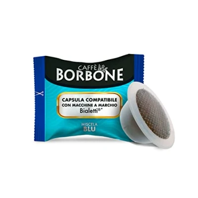 Imagen de Caffè Borbone Mezcla de Café Azul 100 Cápsulas Compatibles con Máquinas Bialetti*