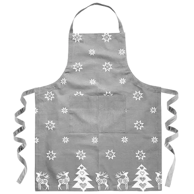 Imagen de Ragged Rose Billy Delantal navideño Fir, Algodón, Gris, Estándar, 86 x 67 cm