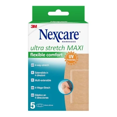 Imagen de Nexcare Ultra Stretch MAXI Flexible Comfort Tiras, 50 mm x 101 mm, 5/Pack
