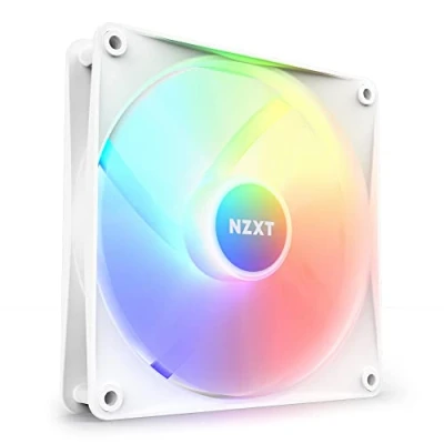 Imagen de NZXT F140 RGB Core RF C14SF W1 Ventilador de 140 mm montado en hub 8 ledes controlables Individualmente Presión estática Alta y Flujo Aire Funcionamiento silencioso Blanco