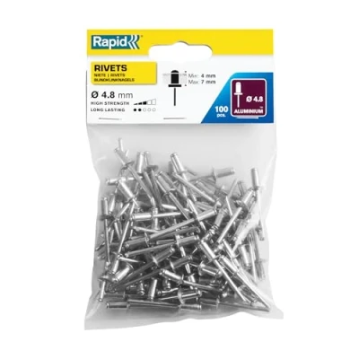 Imagen de Rapid 5000380 Remaches, 0 W, Plateado, 4.8x10mm