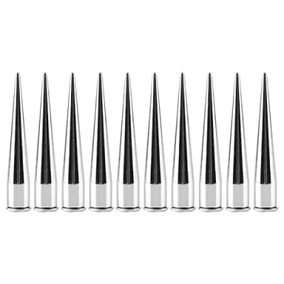 Imagen de HEEPDD 10 Unids 7mm Metal Spike Remaches, Picos de Cono Tornillos Metálicos Traseros Remaches Frescos Punk para DIY Artesanía Cuero(Plata)