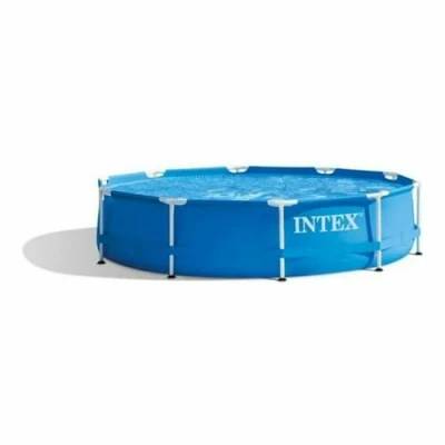 Imagen de Intex 28202UK 10ft x 30in Metal Frame Swimming Pool with Filter Pump, 4,485 Liters, Blue, 305x76 cm