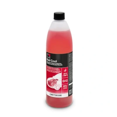 Imagen de ERRECOM Red Cool, Líquido para Radiador Rojo Fluorescente 20C, anticongelante G12 con Paquete inhibidor de Base orgánica Oat, Listo Usar, 1 litro