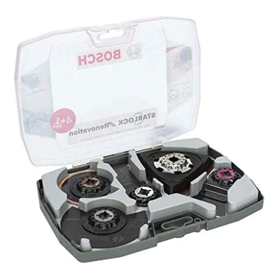 Imagen de Bosch Professional 2608664624 Set 5 Unidades para multiherramientas Starlock (para Madera, Metal, multimaterial y Materiales abrasivos, Accesorio de multicortador)