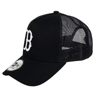Imagen de New Era Boston Red Sox Black White Edition A Frame Trucker Cap One Size