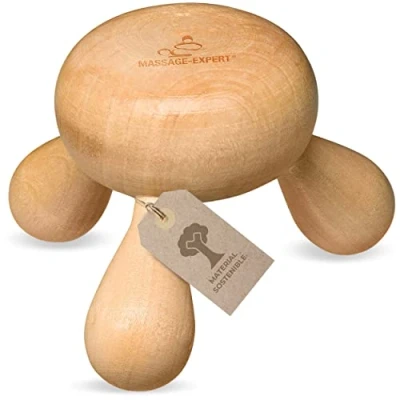 Imagen de MASSAGE EXPERT Herramienta de masaje manual madera para el auto y en pareja relajar espalda, cuello, brazos piernas, excelente higiene gracias al acabado resistente