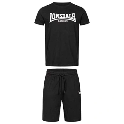 Imagen de Lonsdale SET Normale Passform MOY Pantalones deportivos, Hombre, Talla: 3XL, Black/white