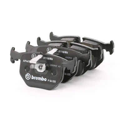 Imagen de BREMBO P 06 020 Juego de pastillas freno preparado para indicador desgaste con clip émbolo sin accesorios BMW: X5, 7, 3 Coupé norauto, oscaro,
