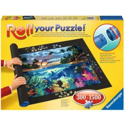 Imagen de Ravensburger Tapete para Puzzle New Roll Your Puzzle, Rompecabezas de 300 a 1500 Piezas, Soporte con Tubo Plástico Resistente, Almacenaje Puzles, 110x66 cm