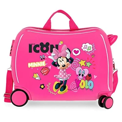 Imagen de Disney Enjoy Minnie Icon Maleta Infantil Rosa 50x38x20 cms Rígida ABS Cierre combinación 34L 2,3Kgs 4 Ruedas Equipaje de Mano