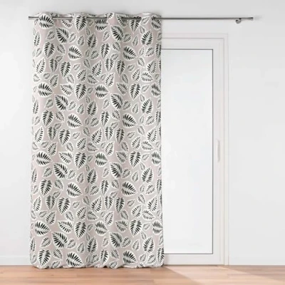 Imagen de Douceur d&#039;Intérieur Alma Cortina con Ojales (140 x 260 cm) Negra, poliéster Estampado