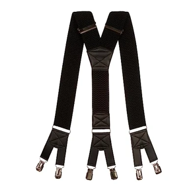 Imagen de Olata Tirantes para Hombre De 6 Clips En Forma Y Extra Anchos 5 cm. Negro