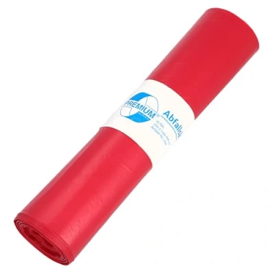 Imagen de Deiss 11021 Bolsas de basura tipo 60 premium (700 x 1100 mm, 25 unidades), color rojo.