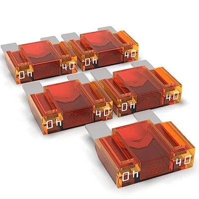 Imagen de AUPROTEC fusible de hoja Maxi 20 80A, enchufable para automoción, elección: 40A amperios, naranja, 5 piezas