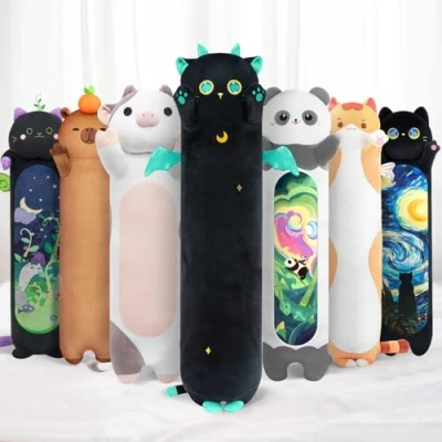 Imagen de Mewaii 50CM Largo Gato de Peluche Almohada Suave Animales Muñecas Juguetes Regalo para Niños