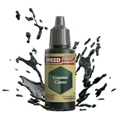 Imagen de The Army Painter Speedpaint Gunner Camo 2.0, Pintura Acrilica Individual de 18ml Solución Una Capa Para Tabletop Miniaturas Como Warhammer 40k y figuras Dungeons and Dragons.