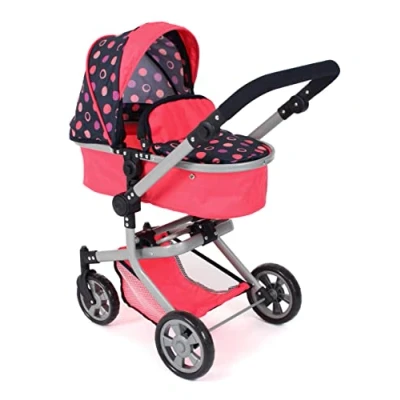 Imagen de Bayer Chic 2000 Cochecito de muñecas Mika, 2 en 1 para niños 4 a 8 años, Corallo, 595 20, 73 x 41 82 cm