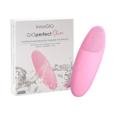 Imagen de Cepillo facial InnoGIO GIOperfect Shine GIO 705, Batería 600 mAh, Velocidad 8000 pulsos/min, 2 Modos, 5 Niveles de intensidad, Blanco/Rosa