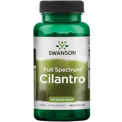Imagen de Swanson, Full Spectrum Cilantro, 425mg, de Coriandrum sativum, Alta Dosis, 60 Cápsulas, Probado en Laboratorio, Sin Soja, Gluten, No GMO