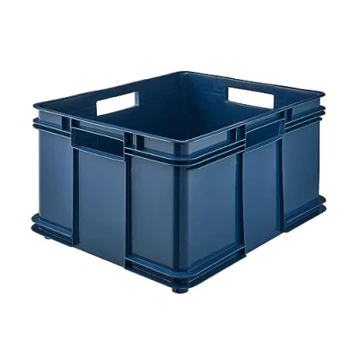 Imagen de keeeper Contenedor de almacenamiento con asas, Euro Box XXL, Plástico Procyclen, 54 l, Bruno Eco Line, azul