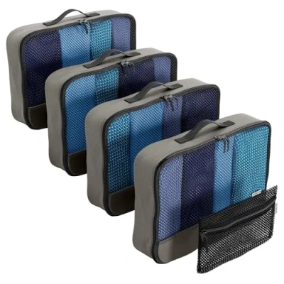 Imagen de OW Travel organizadores de Maletas (Medium) Organizador Maleta para Bolso. Bolsas Maletas. Viaje. Packing Cubes Mochila. Viaje, 5 Gris