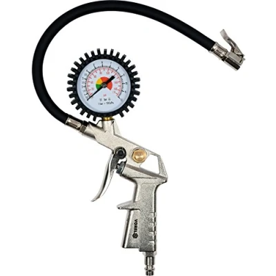 Imagen de VOREL 81650 inflado de neumáticos pistola con manómetro