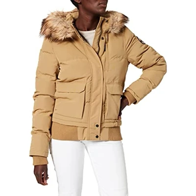 Imagen de Superdry Everest Bomber A4 Padded, Camel, S para Mujer