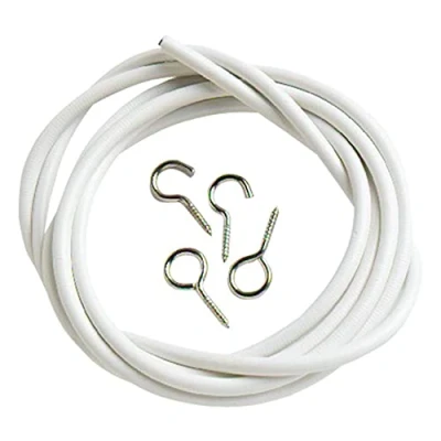 Imagen de Merriway bh03868 cortina de alambre recubierto plástico con 2 ganchos y ojos, cada 90 cm (36 pulgadas)