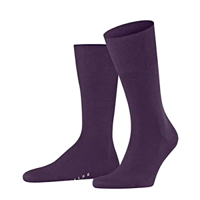 Imagen de Falke Airport M So Lana Algodón Unicolor 1 Par, Calcetines Hombre, Azul (Wine Berry 8860), 43 44