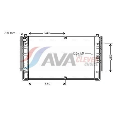 Imagen de PRASCO VNA2149 Radiador, refrigeración del motor Aluminio 720 415 34 Aletas unidas mecánicamente VOLKSWAGEN: TRANSPORTER 4 Bus