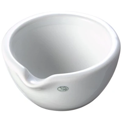 Imagen de neoLab Mortero de porcelana con boquilla, color blanco, 80 mm altura, 40 diámetro, capacidad 50 ml