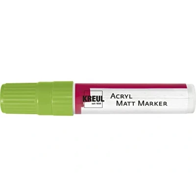 Imagen de KREUL 46218 Rotulador XXL, con Punta biselada Aprox. 15 mm, Color Verde Mate, Pintura acrílica Permanente a Base de Agua, para Elementos puristas, Green, One Size
