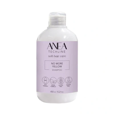 Imagen de Anea Techline Champú NO YELLOW, Anti Relefjos Amarillos, Matizador. Cabellos rubios, blancos, decolorados y aclarados, Vegano, Sin Siliconas (450 ml)
