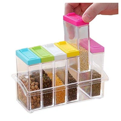 Imagen de Vankra CHOB Seasoning Bottle Six Piece Set, Acrylic, Multicolor