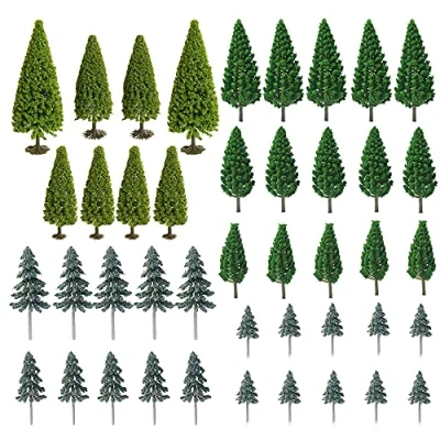 Imagen de N\A Woohome 44 Pz Árboles en Miniatura, Modelo Mezclados Decoración, de Cedro, Árbol Navidad para Miniatura DIY Paisaje