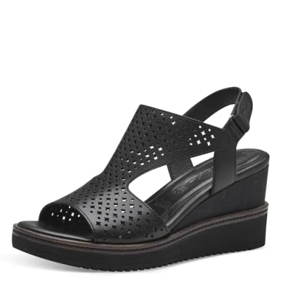 Imagen de Tamaris Mujer 1 28218 42, Sandalias con cuña, Negro, 40 EU