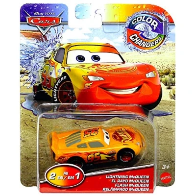 Imagen de CARS MATTEL 2020 1:55 Mini coche cambiador de color, 1 paquete, LIGHTNING McQUEEN / CAMBIADORES color PAQUETE Disney Pixar película personaje cambio baño