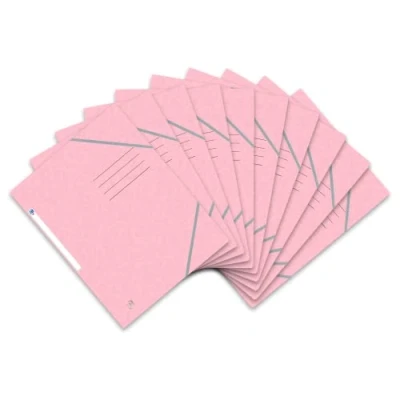 Imagen de Oxford FolderSys Carpeta con gomas (A4, 10 unidades), color rosa pastel