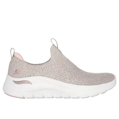 Imagen de Skechers Tenis para mujer, Gris pardo/ rosa, 36.5 EU
