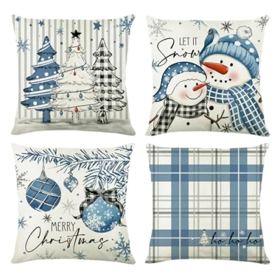 Imagen de Fundas Cojines Navidad 45 x 45, Decoracion Funda Cojin, Decoración Hogar De Para Sofá, Artículos Navidad, Merry Christmas Decorativos, Cojín Cuadrada